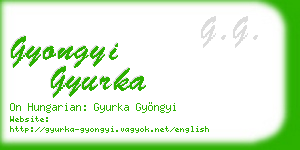 gyongyi gyurka business card